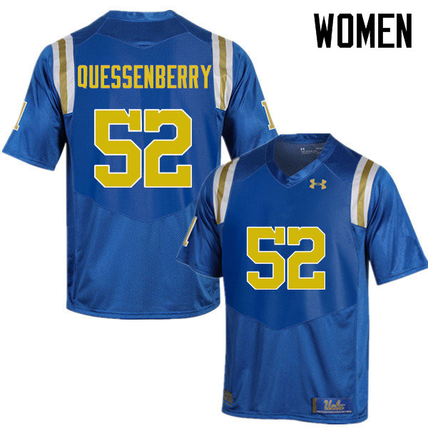 Women #52 Scott Quessenberry UCLA Bruins Under Armour College Football Jerseys Sale-Blue